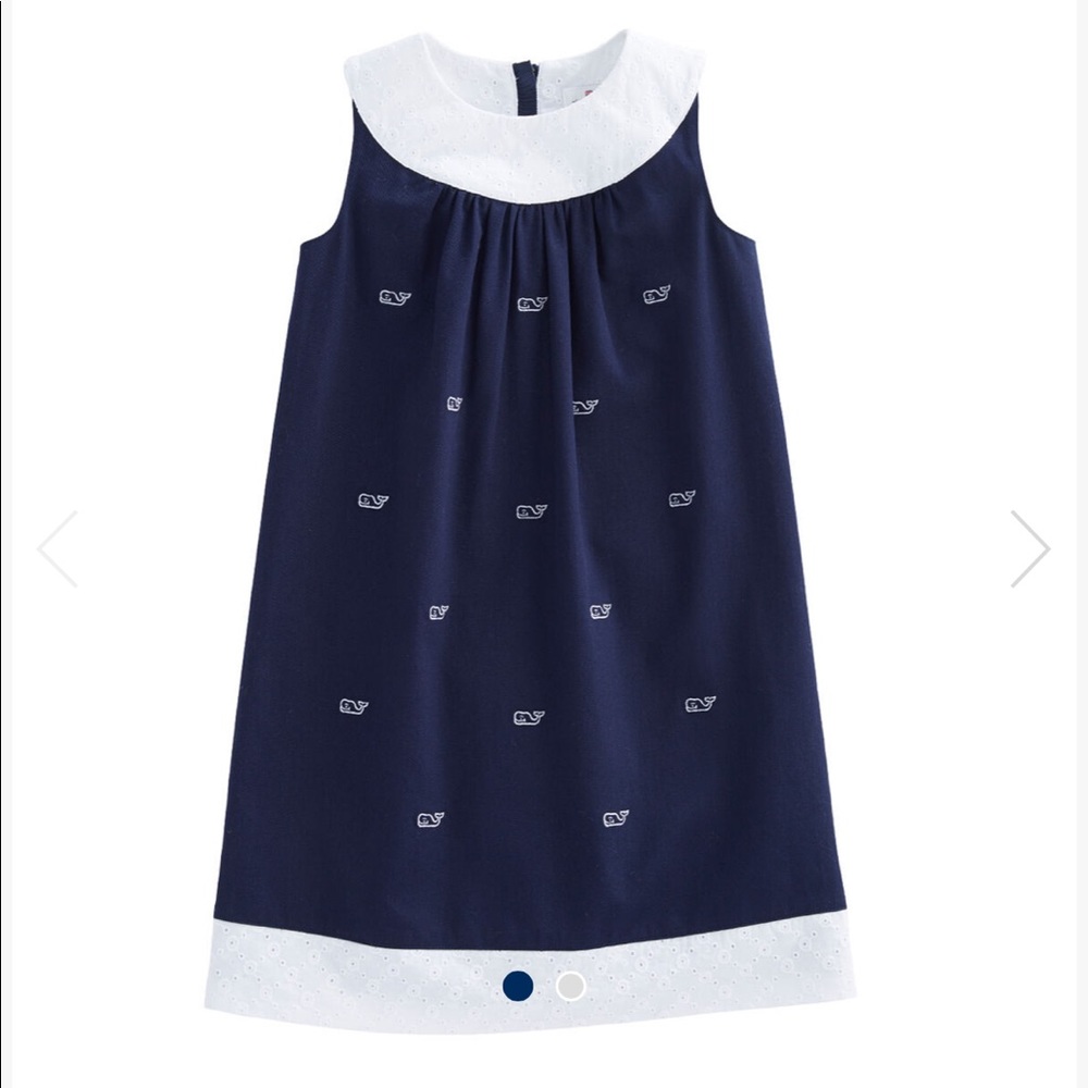 Vineyard Vines girls embroidered whale dress